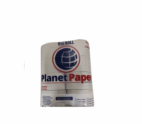 Papel Higiênico Big Roll Branco natural c/200 metros Planet Paper